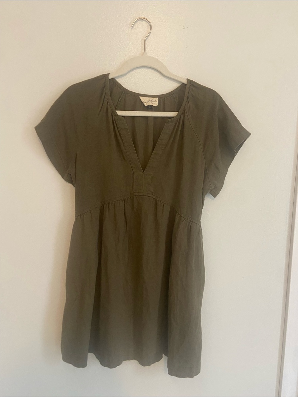 Universal Thread Olive Green V-Neck Dress